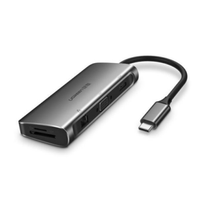 Bộ chuyển đổi USB -C to HDMi, VGA, LAN, + USB, 3.0 chính hãng Ugreen 40873